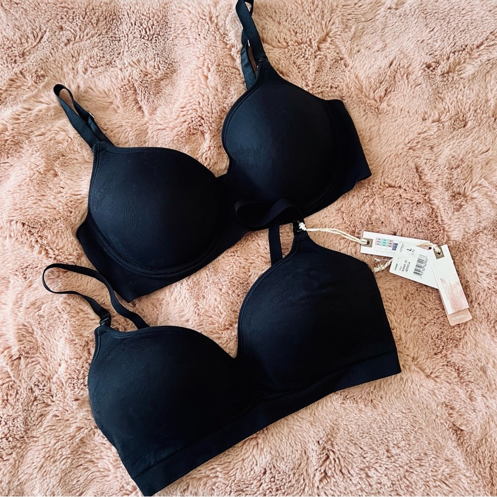 Jessica Simpson Black Nursing Bras (2) size Large